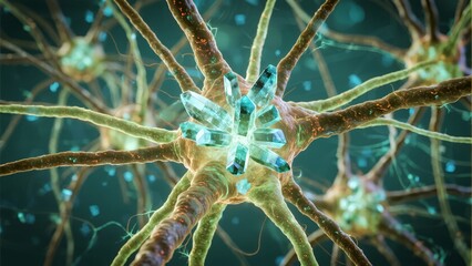 Neuronal Network: A Detailed View of Interconnected Neurons