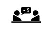 © Eavil - Financial discussion business meeting money talk negotiation budget planning investment strategy icon vector