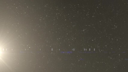 Wall Mural - Animation of light blinking over cosmos with stars