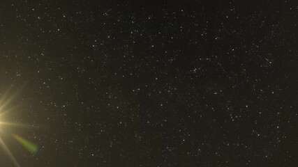Wall Mural - Animation of light blinking on night sky with stars