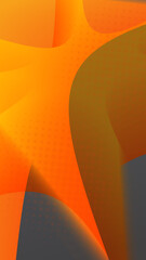 Wall Mural - orange abstract geometric vertical background with gradient and lines. template banner, poster, cove