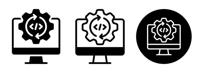 Software Process Icon Collection Glyph & Mixed Style
