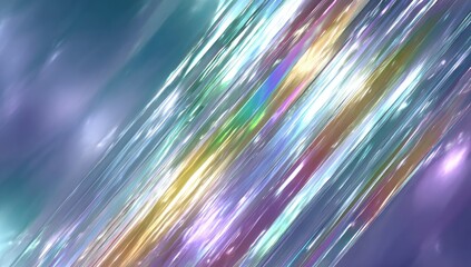 Wall Mural - Diagonal streaks of iridescent light