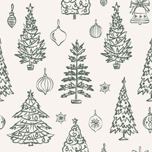Vintage Christmas Tree Pattern Free Stock Photo - Public Domain Pictures