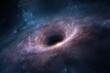 © Pavel - Exploration of a black hole surrounded by a vibrant star field in the vastness of outer space showcasing cosmic wonders