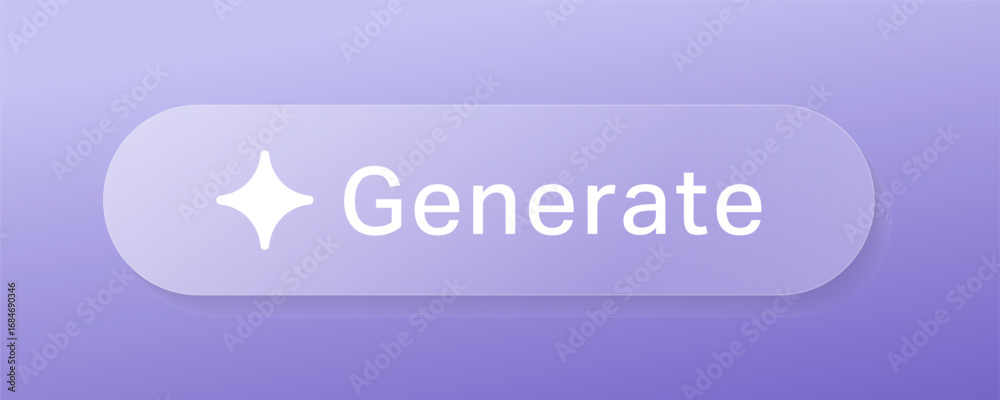 AI generate glass prompt text button for artificial intelligence ...