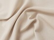 © Ta Sher - Textured Beige Fabric Drapery with Soft Folds and Subtle Pattern, CloseUp