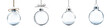 © R Studio - Set of Clear Glass Christmas Ornaments with Snow Inside