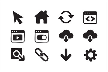 Modern App Development and Technology Vector Icons Collection