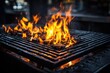 © Amena - Charcoal grill ignites with vibrant flames in outdoor cooking area