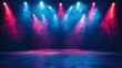 © Aji - Stage lights and smoke create a dramatic effect for performance or presentation.
