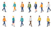 © Ophelia - Isometric people walking on white background