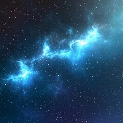 Wall Mural - Breathtaking Blue Nebula Surrounded by a Dazzling Starfield, Showcasing the Majesty of Deep Space