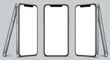 © Farah - Three blank screen smartphones displayed at different angles