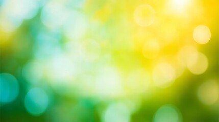 Canvas Print - radiant spring day backdrop with bokeh lights and soft green shades for elegant art presentations