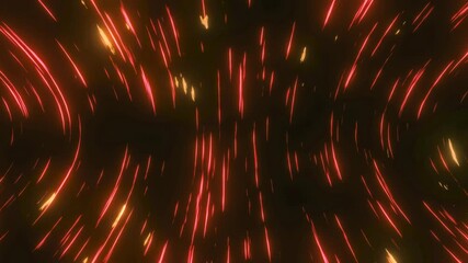 Wall Mural - animation of light trails moving over black background