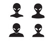 © Mitu321 - Artistic Alien Silhouette Icons for Trendy Stock Images