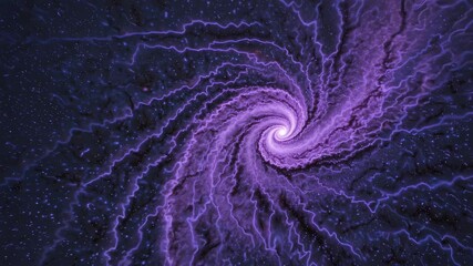 Wall Mural - a majestic spiral galaxy with vivid purple swirls creates a stunning cosmic scene in space, emphasiz