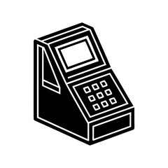 Isometric illustration of an electronic measuring instrument with screen and buttons