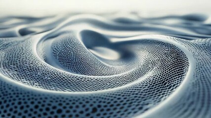 Wavy perforated surface creating an abstract pattern