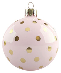 Wall Mural - png pink dot bauble christmas ornament round.