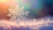 © Beras - Detailed snowflake in vibrant winter scene