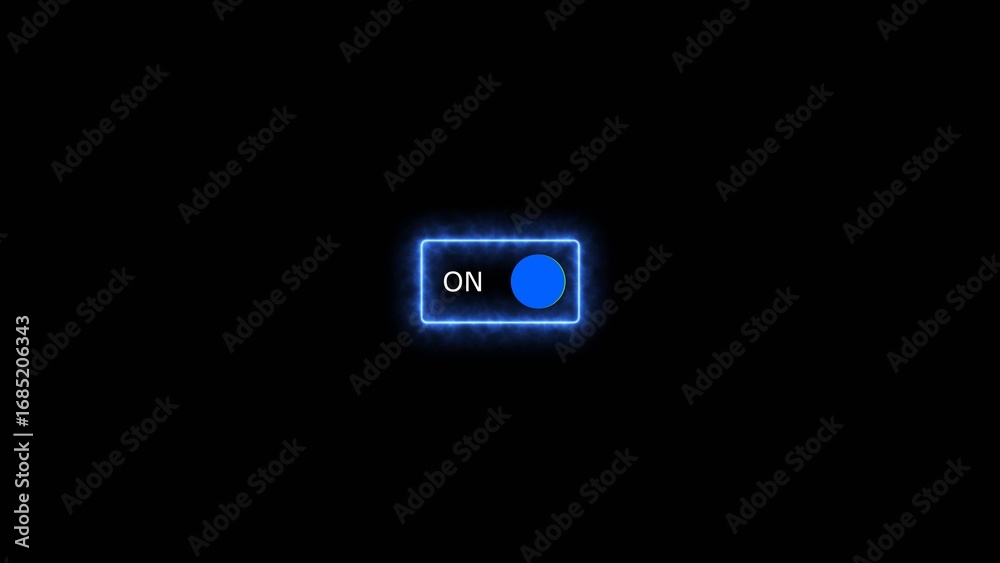 Switch on and switch off button red color 4k illustration. Power ...