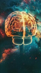 Wall Mural - Colorful Cosmic Brain