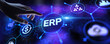 © WrightStudio - ERP - Enterprise resource planning business and modern technology concept on virtual screen.