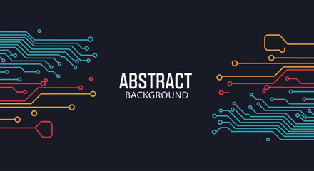 Abstract Circuit Board Design Concept A Futuristic Technological Background