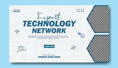 Modern technology network with futuristic design and professional business people