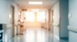 © Ofida Studio - Abstract Blurred Modern Hospital Interior Hallway With Sunlight and Empty