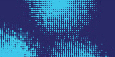 Wall Mural - halftone gradient pattern vertical vector illustration. blue dotted halftone texture. pop art light 
