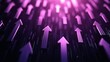 © Texture BG - A dynamic visual of glowing purple arrows moving upwards from darkness.