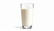 © Isra store - Clear glass of cold milk with smooth white texture healthy refreshing dairy drink isolated on white background