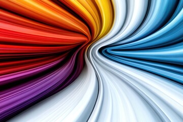 Wall Mural - Vibrant Abstract Swirl of Colorful Waves in Motion Capturing Energy and Flow in Bright Shades of Red, Blue, Yellow, and Purple for Creative Backgrounds