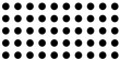 © VIRAL - Black dots of varying sizes randomly scattered on a white background creating a polka dot pattern  comic pop art overlay backdrop. Halftone raster effect wallpaper. modern