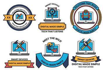 A set of six icons for smart devices