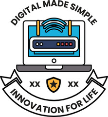 Wall Mural - A logo for digital made simple