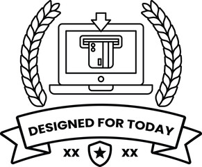 A black and white logo for a website that is designed for today