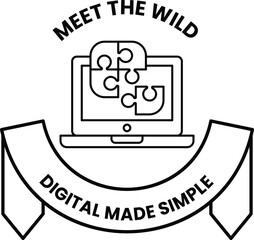 Wall Mural - A logo for Meet the Wild Digital Made Simple