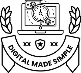 Wall Mural - A logo for digital made simple