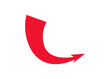 © Богдан Скрипник - A large red curved arrow representing dynamic motion, often used in strategies and war games.