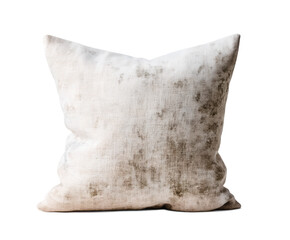 Pillow with a pattern of lines and dots on a transparent background