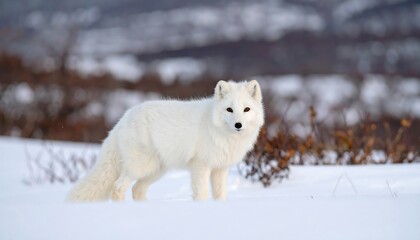  Arctic fox in winter wonderland