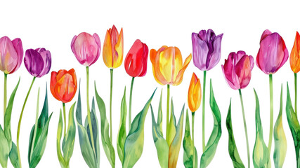 Wall Mural - PNG Tulip nature outdoors flower.