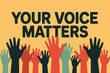 © Sadia - Voice matters hands diverse unity protest rights equality community support raise