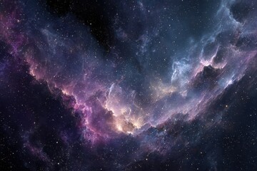 Wall Mural - cosmic marvel of nebula and galaxies illuminating the vast expanse of space with vibrant colors and 