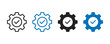 © Khuki - Easy Installation icon vector. Gear and check mark symbol. Quick settings icon. Vector illustration
