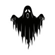 © AnilChandra - Vector art of frightening ghost silhouette, a spooky apparition with tattered edges and a menacing scream